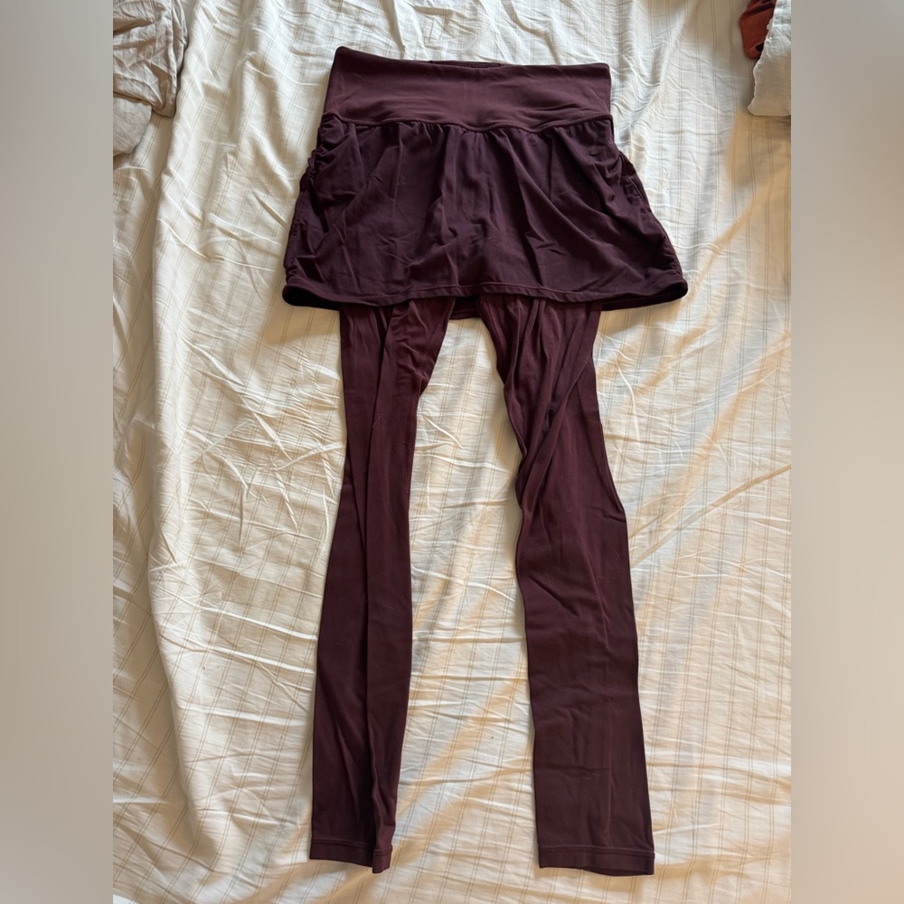 Athleta leggings with built-in skirt - size medium tall
